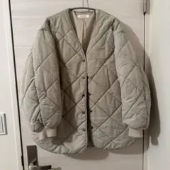 SLOBE citron. ノーカラーブルゾン 中綿