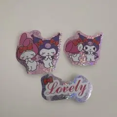 マイメロディ、クロミの可愛いキャラクターステッカー3枚セット非売品 新品未使用