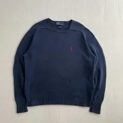 POLO コットンニット　短丈　フェード　アメカジ　ノームコア　シティーボーイ