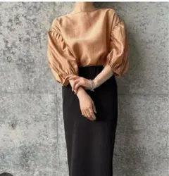 セレクトモカ シアーボリュームスリーブトップス