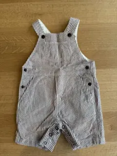アニエス・ベー　ストライプオーバーオール12m