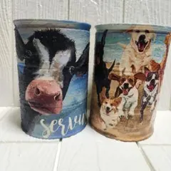 リメイク缶　リメ缶　動物2缶 リメイク缶 リメ缶 動物2缶デコパージュ① - メルカリ