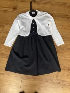 ボレロ付き！120㎝ワンピース　フォーマルドレス ネイビー 入学式　発表会