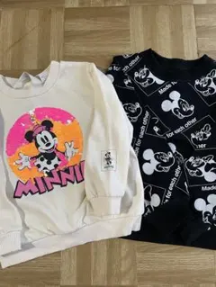 ミニーマウス・ミッキーマウス トレーナー Sサイズ