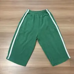 ziggy zazaグリーン パイル生地 トラックパンツ　ラインパンツ