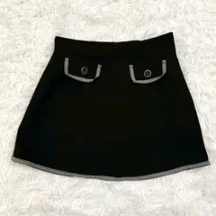 dazzystore デイジーストア ミニスカート 黒 台形 裏地パンツ M