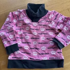 BABY DOLL kids スタンドカラーイラスト総柄トレーナー☆