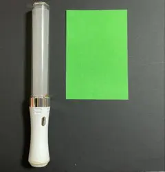 キラキラフィルム　ペンライト　ハガキサイズ　緑