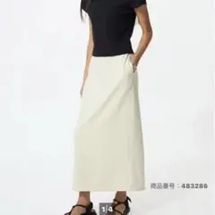 クレープジャージーナロースカート　M