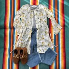 チャオパニックティピー 春にピッタリ花柄ガウンワンピース 120、130cm