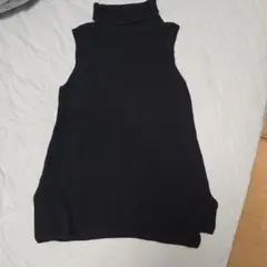 OPAQUE.CLIP タートルネック ニットベスト 黒のサムネイル