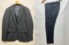 人気 EDIFICE エディフィス ウールｘコットン スーツ セットアップ 44