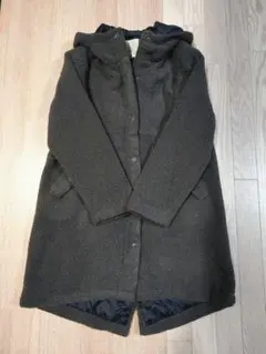 カーキ ボアフードモッズコート