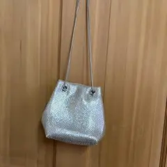 シルバー メッシュ チェーンショルダーバッグ