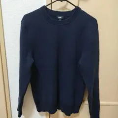 ウォッシャブルストレッチミラノリブクルーネックセーター メンズSサイズ