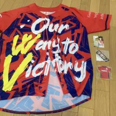 NECレッドロケッツ　シャツ、山田ニ千華カード、佐藤淑乃キーホルダ、メモ帳セット