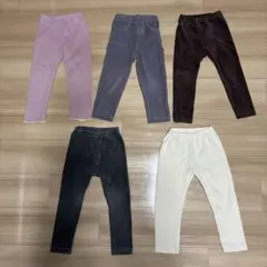 100cm 秋冬 レギンスパンツ 5本セット ユニクロ TORIDORY 保育園のサムネイル