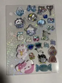 カラフルセットボンボンドロップシール、お裾分け㉕立体などのシールセットです。