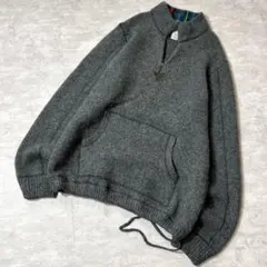 T*T様 00s LLBean ハーフジップ ラムウール ニット ドローコート