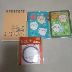 ちいかわ　付箋　メモ帳　ミニクリアフォルダー2P セット　モモンガ　カニ　うさぎ