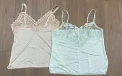 【ワコール】キャミソール♡ 2点セット（花柄・ローズ刺繍）