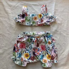 花柄 ベビー水着 70㎝　セパレート水着　ビキニ