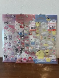 3枚セット　クリアキャンディシール　サンリオ