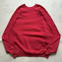 90s TELTEX ラグラン赤無地スウェット　USA製