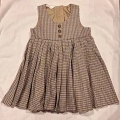 H&M　キッズチェック柄 ジャンバースカート　秋服　フォーマル
