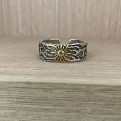 シルバー ゴールド 太陽モチーフ オープンリング