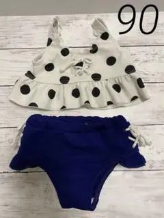 【美品】petit main ベビー水着 セパレート 90cm