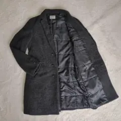 【超美品】junhashimoto グレー チェスターコート LEON掲載】jun hashimoto ジュンハシモト チェスターコート