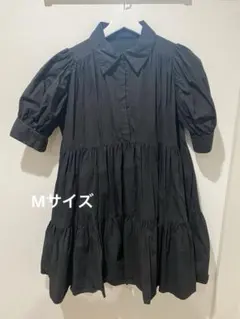 パフスリーブティアードワンピース GRL Mサイズ