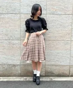 axes femme POETIQUE ハシゴレースデザインSK スカート 新品