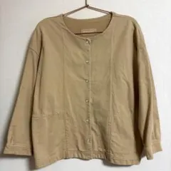 ●Hands of creation●ベージュ●スナップカーディガン