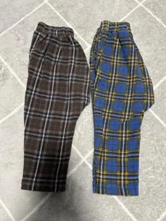 【えーこ様専用】GU サマナルパンツ チェック 90 2枚セット