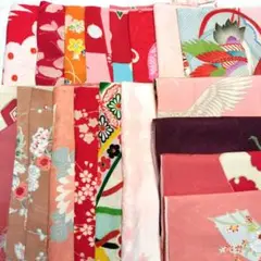 着物はぎれ 8―㉖ 19枚組 古布がメイン