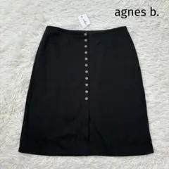 agnes b. アニエスベー　新品タグ付き　スカート　金ボタン　ロゴ入りボタンのサムネイル