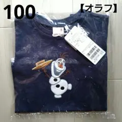 ピチャ様専用。⑪新品☆プティマイン 100 オラフ 半袖 トップス 雪だるま 紺