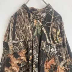Mossy Oak リアルツリー カモフラージュ 長袖シャツ ボタンダウン