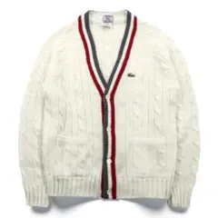 IZOD LACOSTE 70年代 ヴィンテージ ニット カーディガン M
