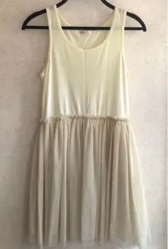 Honeys COLZA チュールワンピース　オフホワイト　M