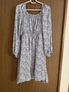 GU 花柄 長袖ワンピース XL