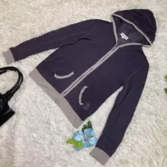 極美品　ランバンスポール　メッシュサマーパーカー　グレー　手洗い　38 Mサイズ