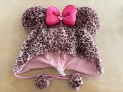 ミニー ヒョウ柄 ピンク ファンキャップ ディズニー