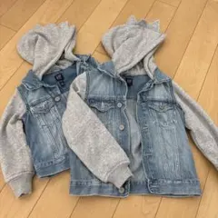 【GAP デニムジャケット 恐竜フード 2&5yearsセット】