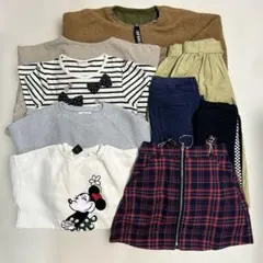 【150 女の子 まとめ売り】トップス4枚　ボトムス4枚　アウター1枚
