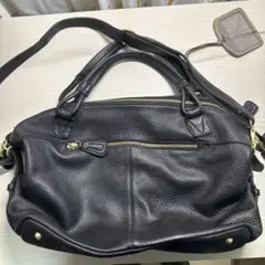 ブラックレザー ショルダーバッグ