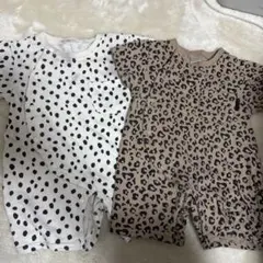 バースデイ テータテート レオパード柄 ロンパース 70cm