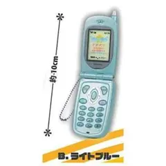 本当に録音再生！なつかしのガラケーマスコット　色ライトブルー　ガチャ